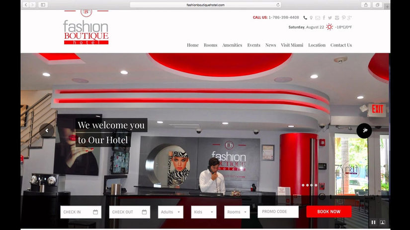 Fashion Boutique Hotel Miami: Website Redesign & Development